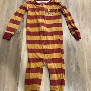 Harry Potter zip-up one piece pajama.